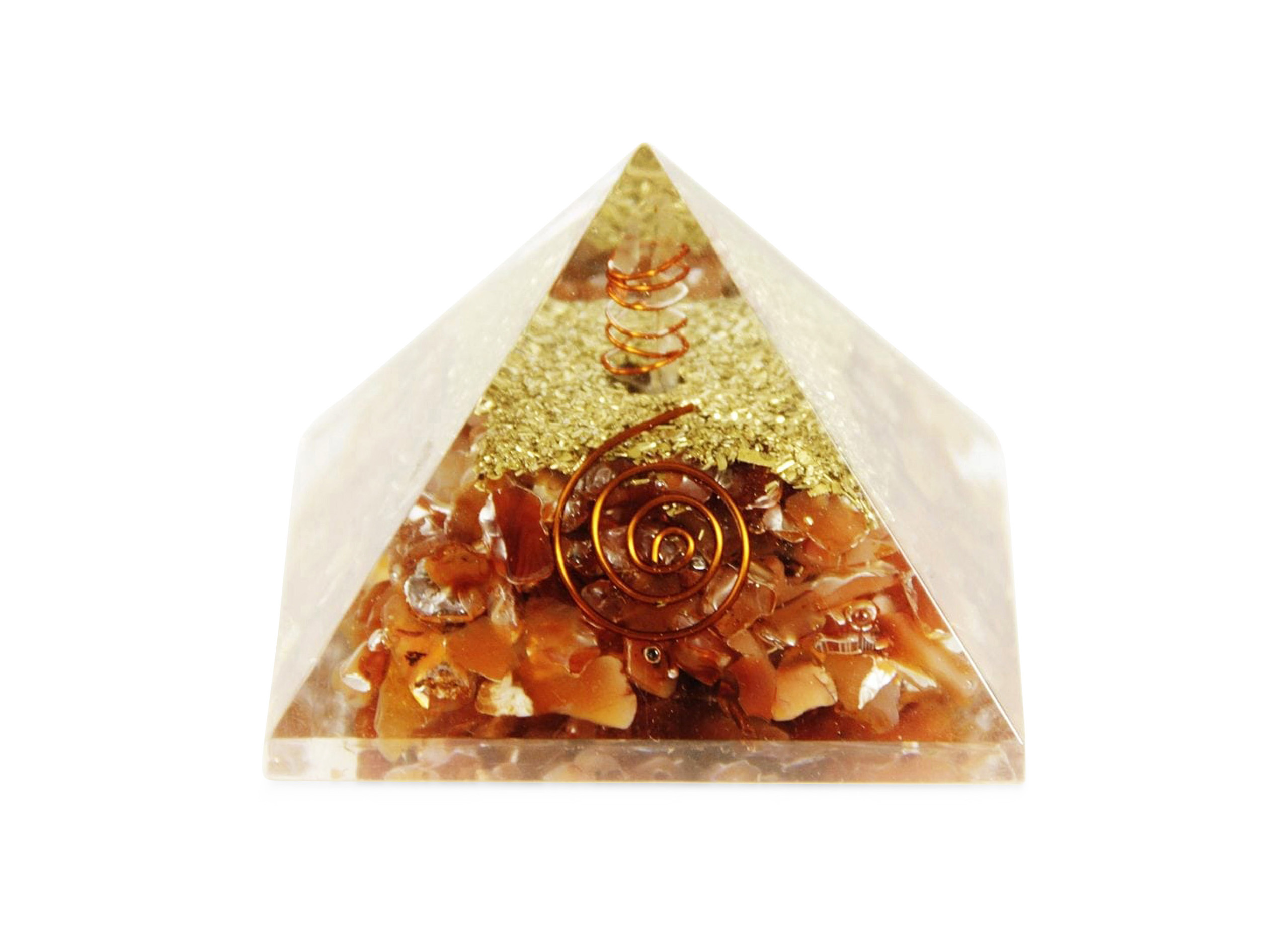 Orgone Pyramid - Carnelian (L) - Crystal Dreams World
