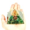 Crystal Dreams Orgonite Pyramid - Green Jade