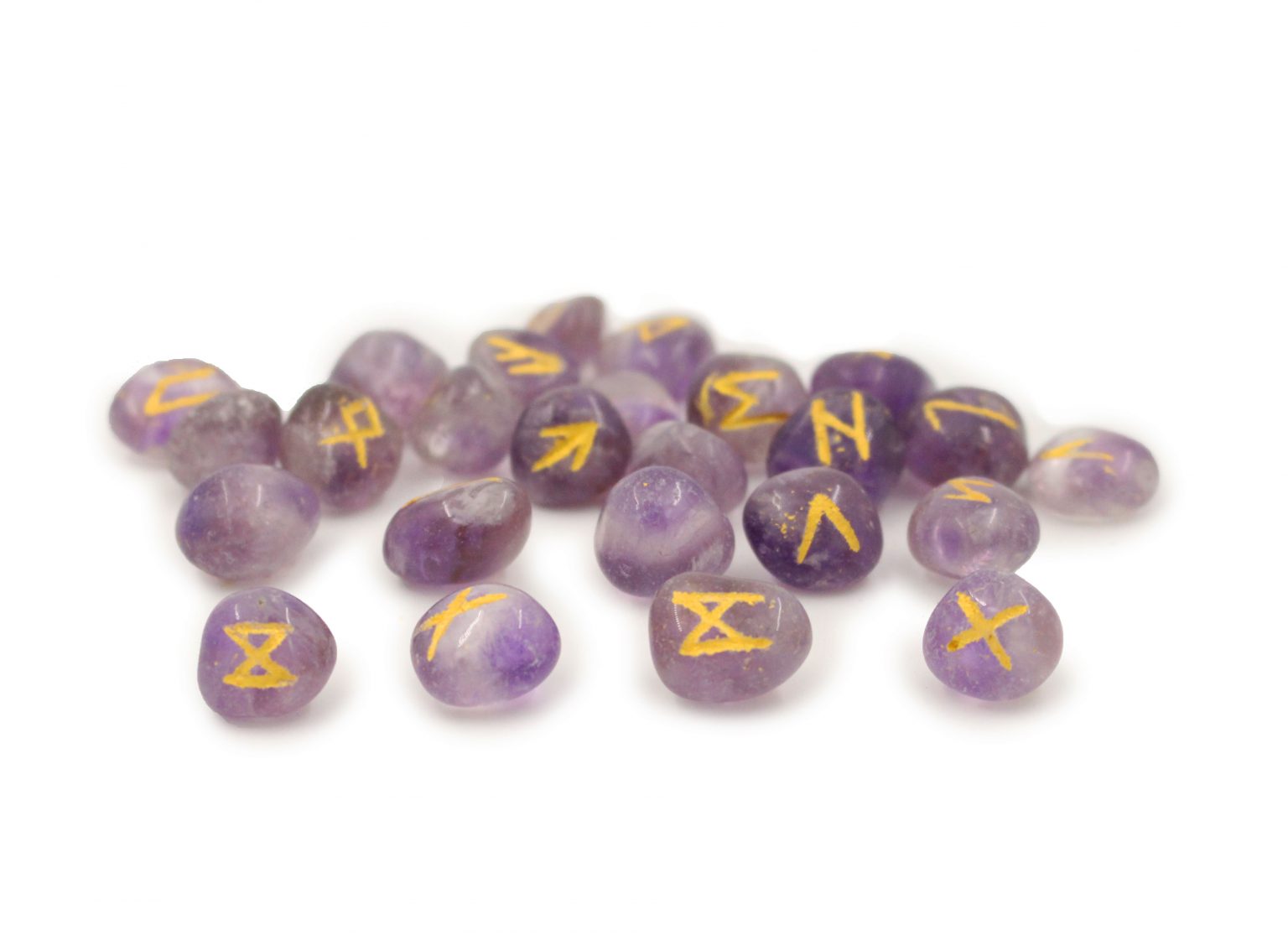 Dark Amethyst Runes Set - Crystal Dreams World