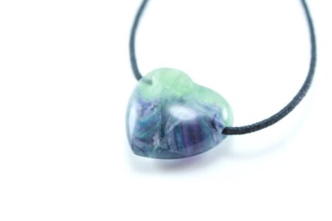 Crystal Dreams Necklace With "Rainbow" Fluorite Crystal Heart Pendant