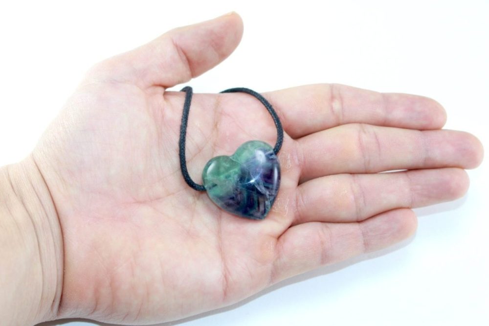 Pendentif pierre perçée Fluorine ou fluorite - Pierres de Lumiere
