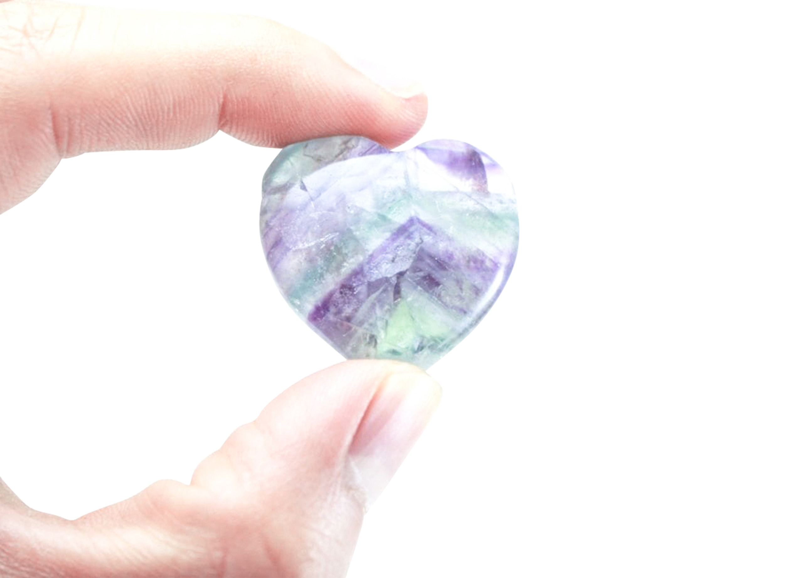 Rainbow Fluorite Heart Pendant - Crystal Dreams, Fluorite's Surprising Benefits, Crystal care and use, Fluorite's healing properties, 7 Fluorite's Crazy facts