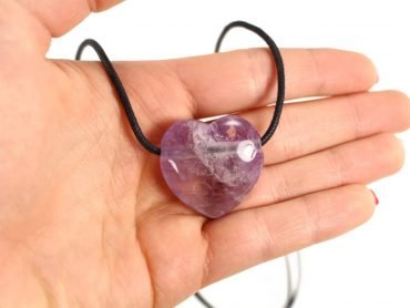 Crystal Dreams Necklace With Amethyst Crystal Heart Pendant. Come and Visit us and Get One of Your Own