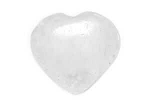 Coeur bombé en quartz clair
