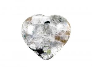 Coeur bombé en pierre de lune