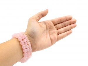Bracelet de quartz rose (4 mm, 6 mm, 8 mm ou 10 mm)