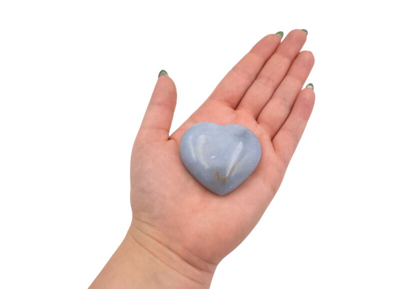 Angelite Puffy Heart