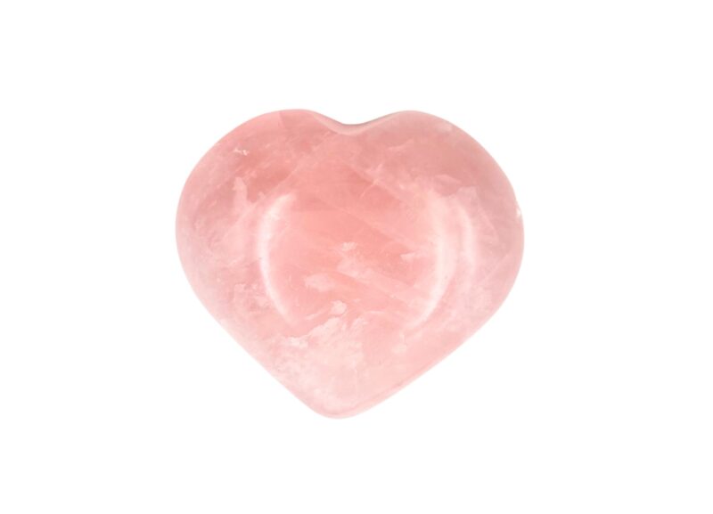 Rose Quartz Puffy Heart