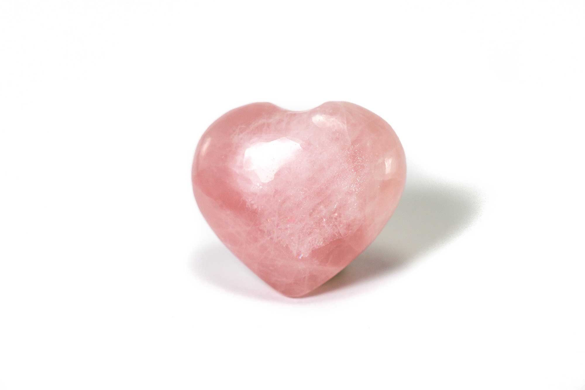 Rose Quartz Puffy Heart 2