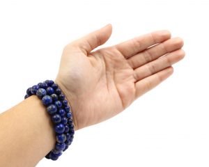 Bracelet de lapis lazuli (4 mm, 6 mm, 8 mm ou 10 mm)