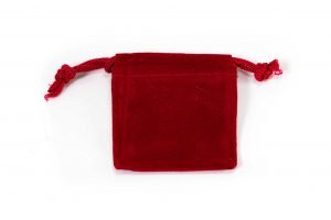Pochette en velours rouge ( S, M, L ou XL)