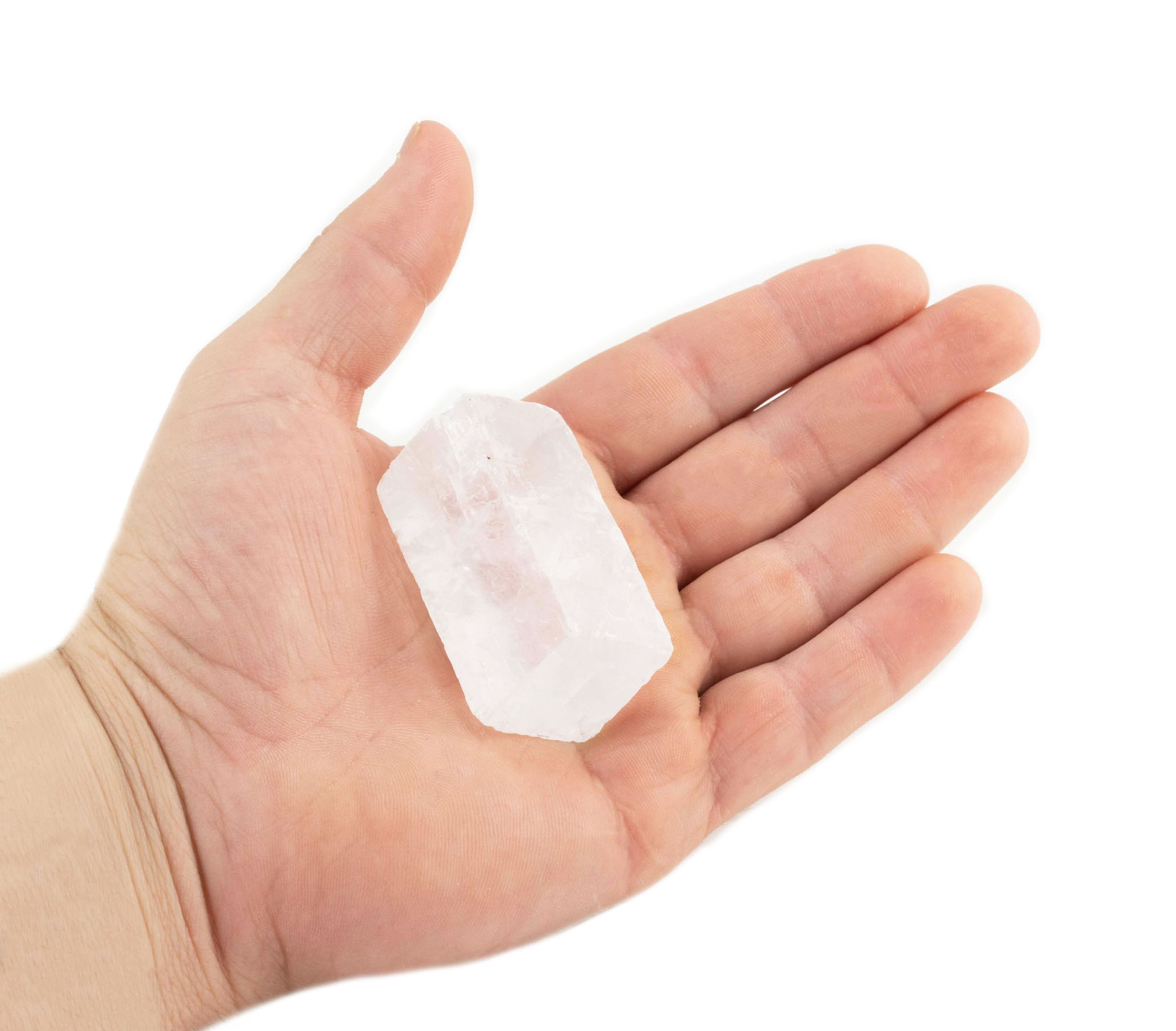 Clear Optical Calcite (hand) - Crystal Dreams