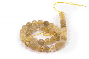 Rutilated Quartz Beads (6 mm, 8 mm or 10 mm)