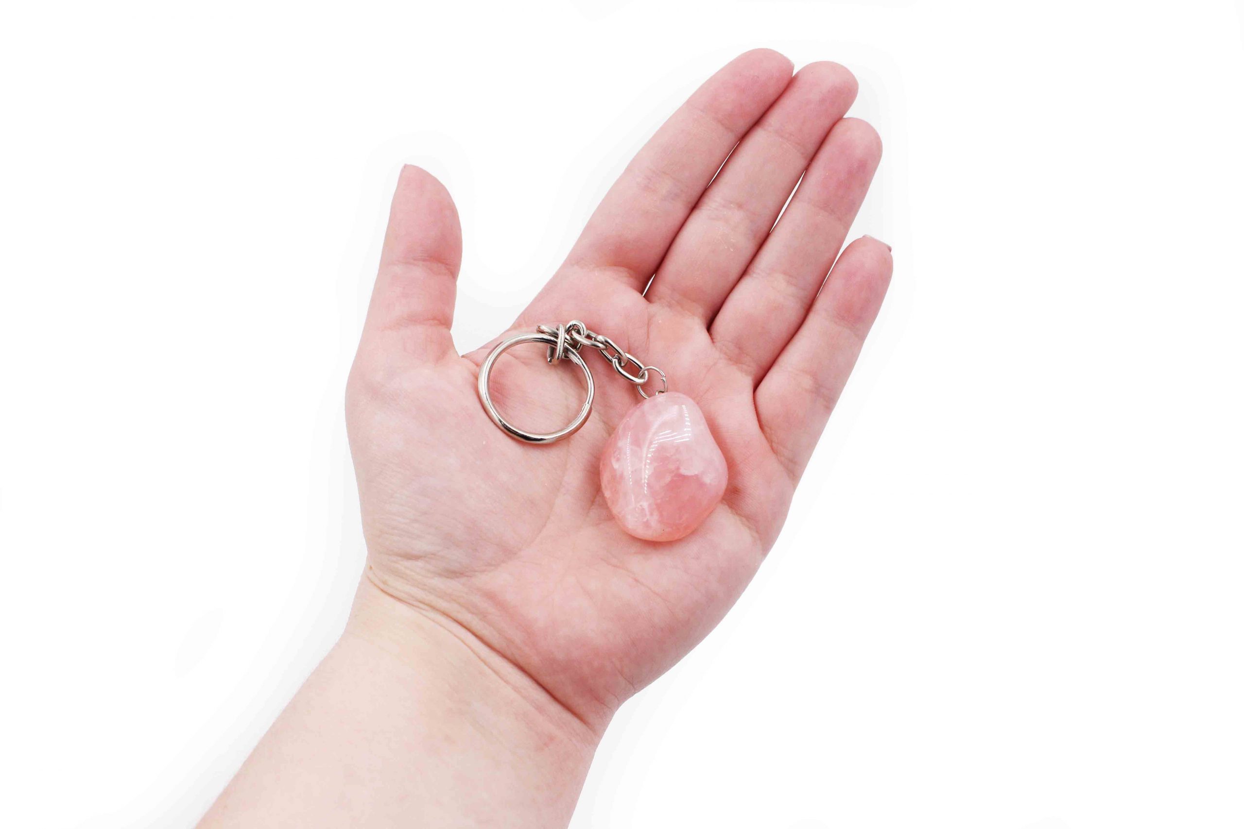 Porte-clés ange gardien avec perles en quartz rose, 8cm | Articles  Religieux Junker
