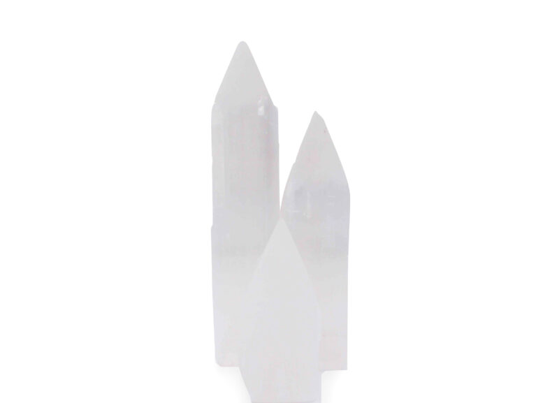 Selenite Rough Point Obelisk - Crystal Dreams
