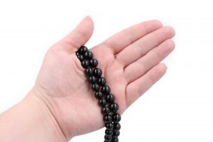 Black Tourmaline Beads (6 mm, 8 mm or 10 mm)