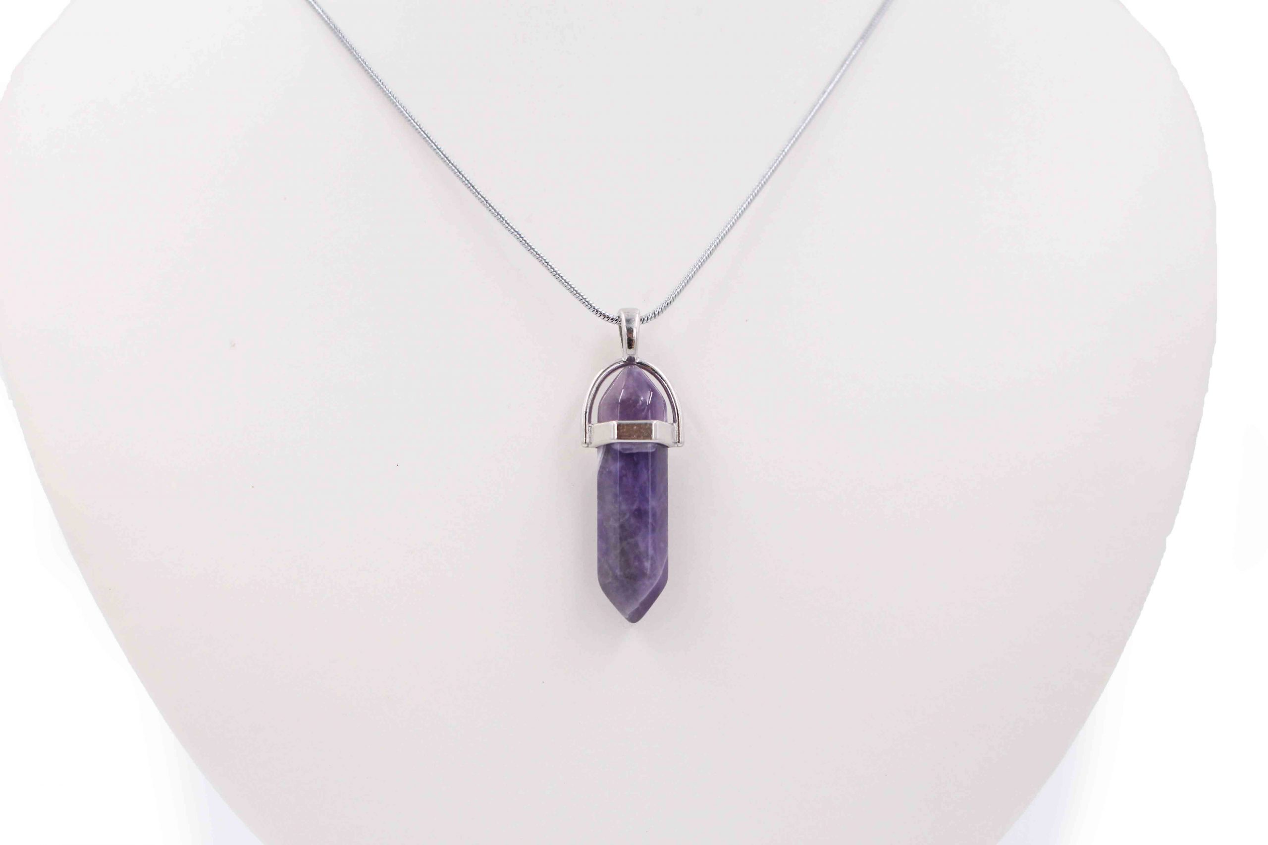 amethyst crystal necklace mens