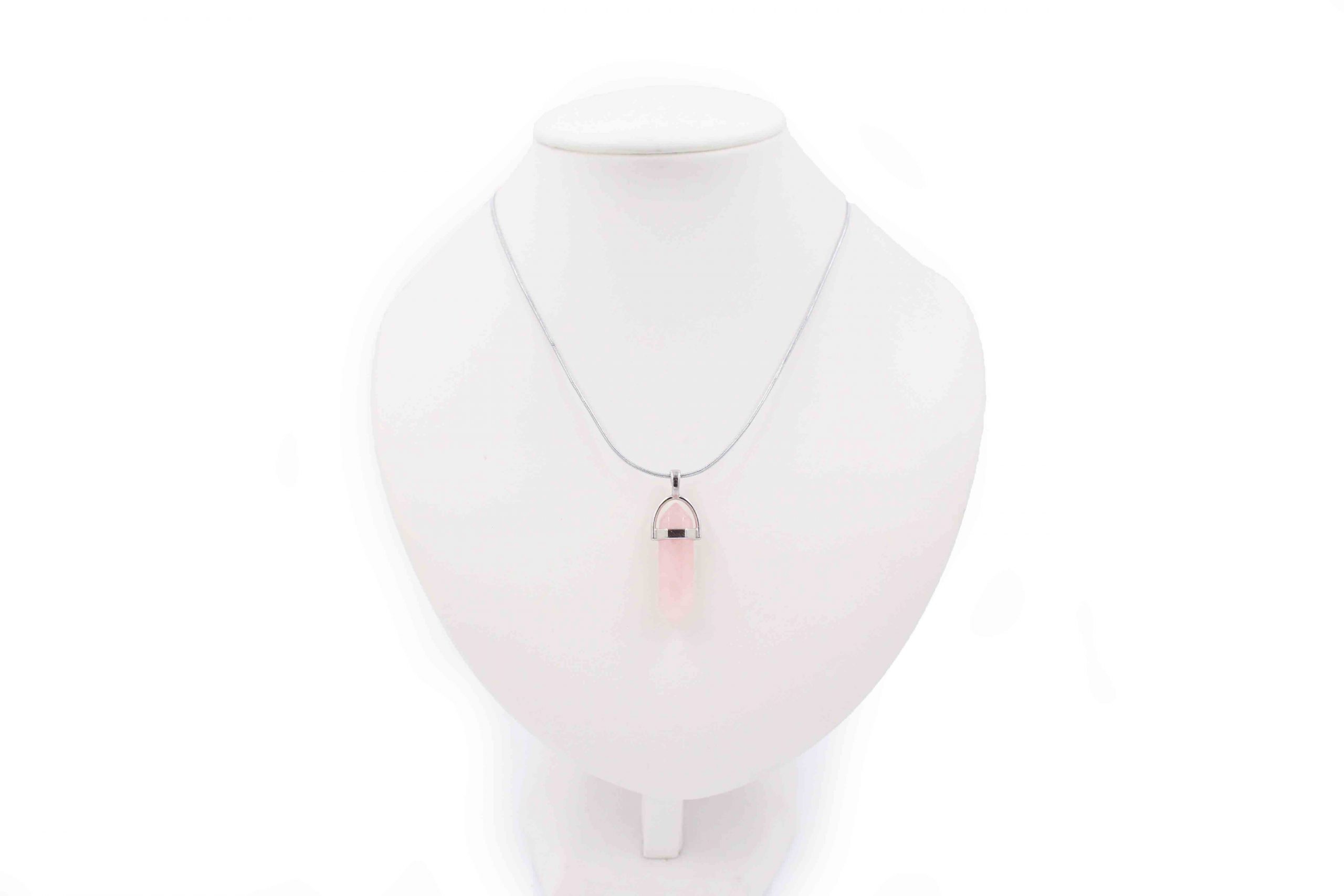 Rose Quartz Crystal Pendant Necklace - Crystal Dreams World