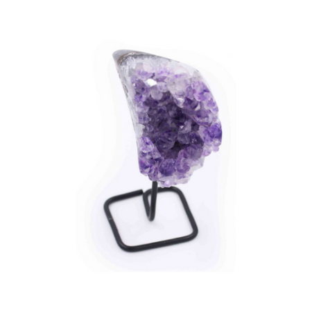Amethyst Druze Iron Stand Base (S) - Crystal Dreams