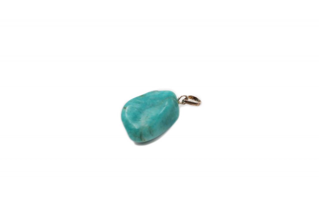 Amazonite Tumbled Sterling Silver Pendant - Crystal Dreams