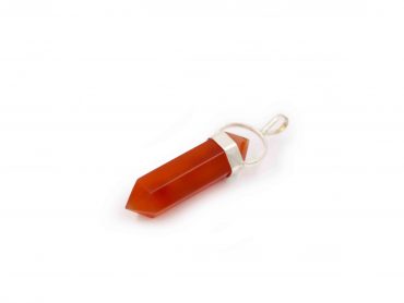 Carnelian Red Agate "Double Point" Pendant Sterling Silver - Crystal Dreams