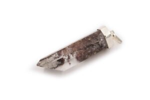 Pendentif en quartz avec inclusions en argent sterling