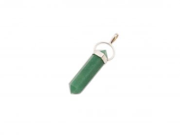 Green Aventurine Twin Point Pendant Sterling Silver- Crystal Dreams