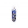 Lapis Lazuli flat spiral pendant