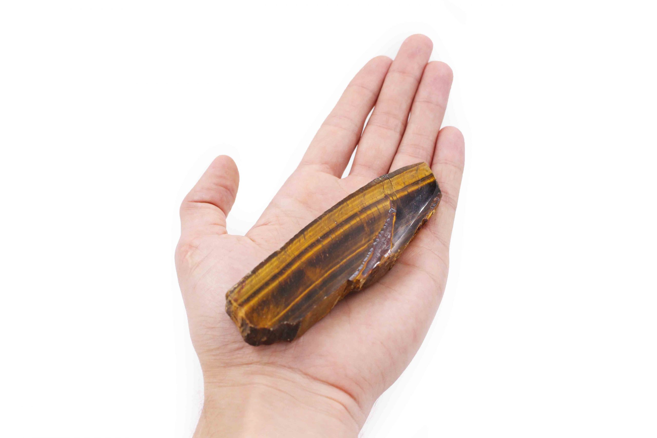Tiger Eye Rough with One Polished Side- Crystal Dreams