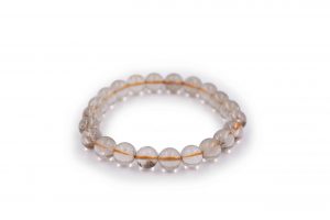Bracelet en quartz rutile (8mm ou 10mm)