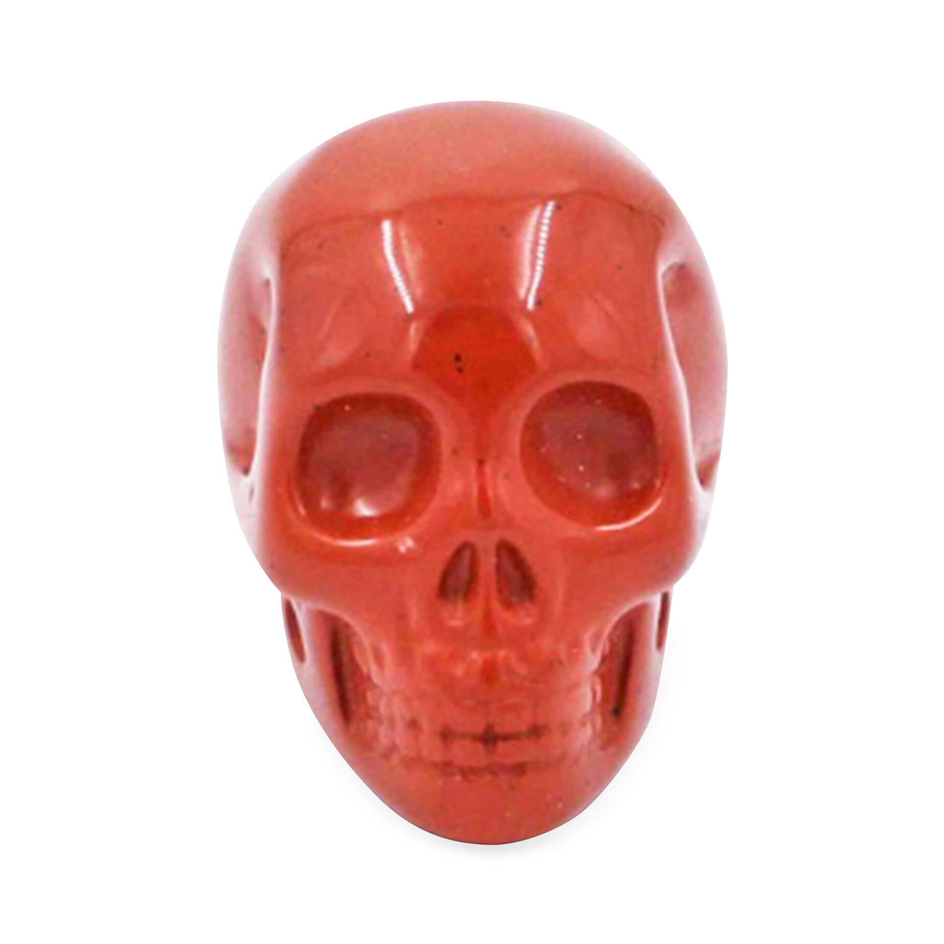 Red Jasper Skull Carved by Hand - Crystal Dreams World