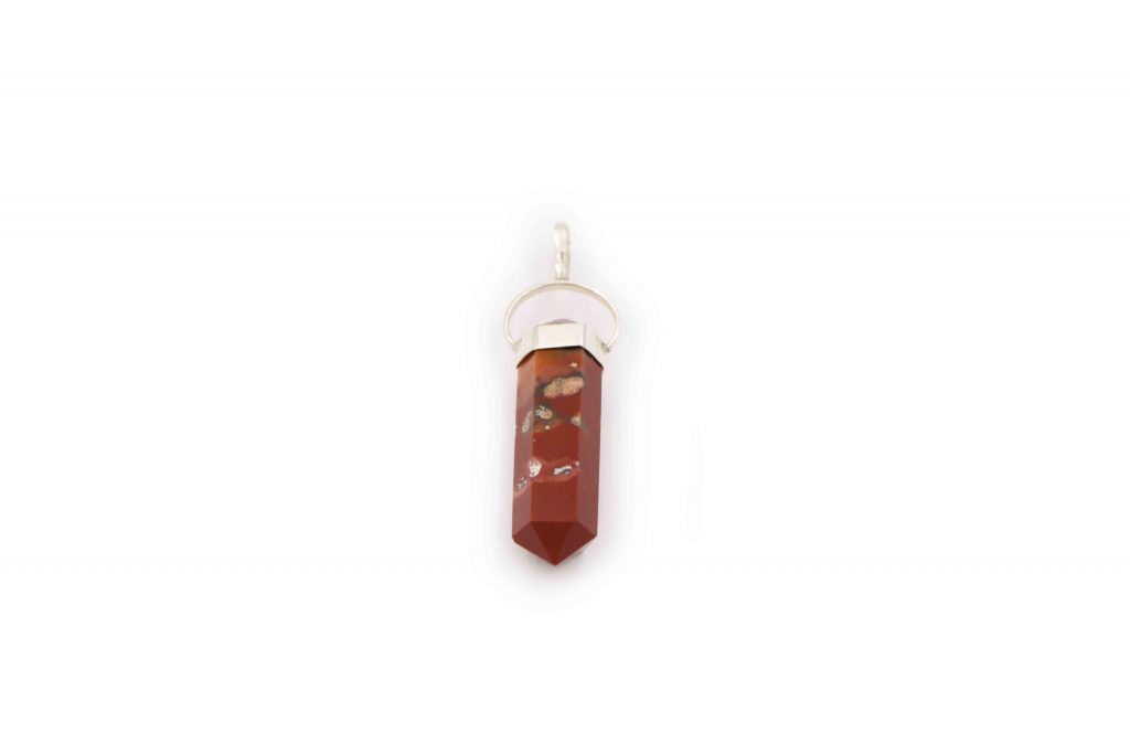 Red Jasper "Double Point" Pendant Sterling Silver - Crystal Dreams