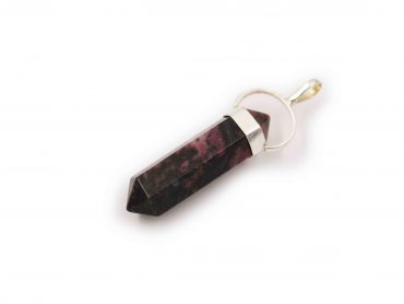 Rhodonite "double Point" Pendant sterling silver - Crystal Dreams