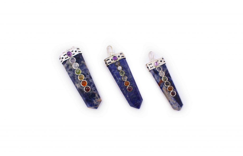 Sodalite seven chakras pendant - Crystal Dreams