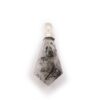 Tourmalinated Quartz "RG" Point Pendant Sterling Silver - Crystal Dreams