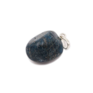 Blue Apatite “Tumbled” Sterling Silver Pendant