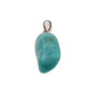 Amazonite “Tumbled” Sterling Silver Pendant