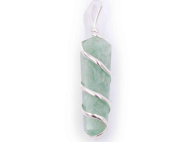 Amazonite regular spiral pendant from india-Crystal Dreams