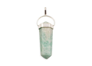 Amazonite “Double Point” in Sterling Silver Pendant