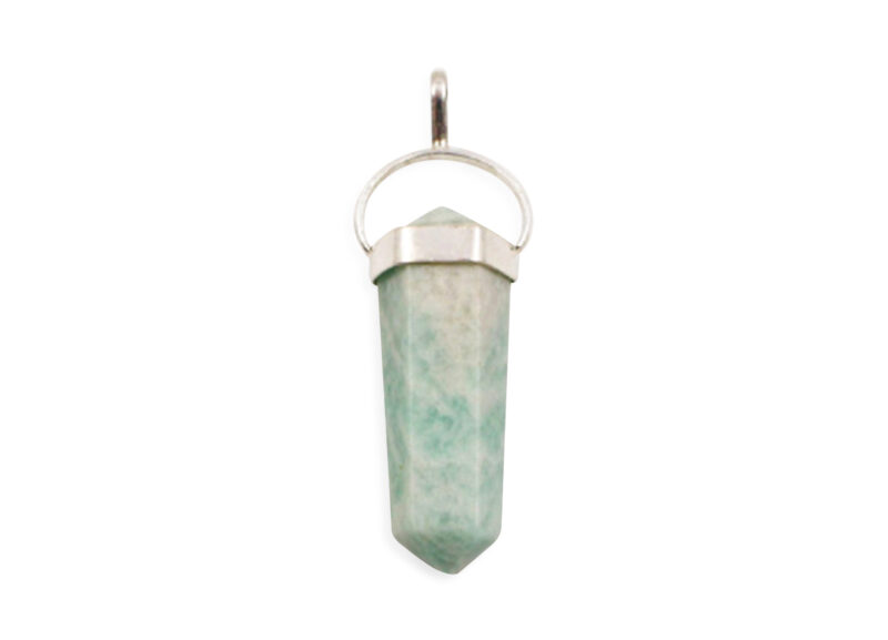 Amazonite "Double Point" Pendant in Sterling Silver - Crystal Dreams