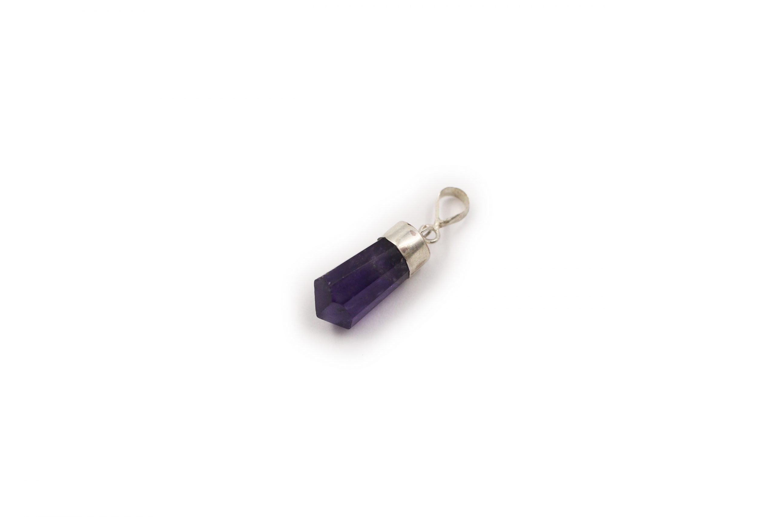 Amethyst "Polished Point" Pendant Sterling Silver- Crystal Dreams