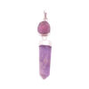 Amethyst and Watermelon Tourmaline Sterling Silver Pendant - Crystal Dreams