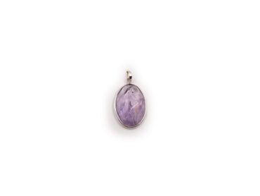 Amethyst "Faceted" Cabochon Sterling Silver Pendant- Crystal Dreams