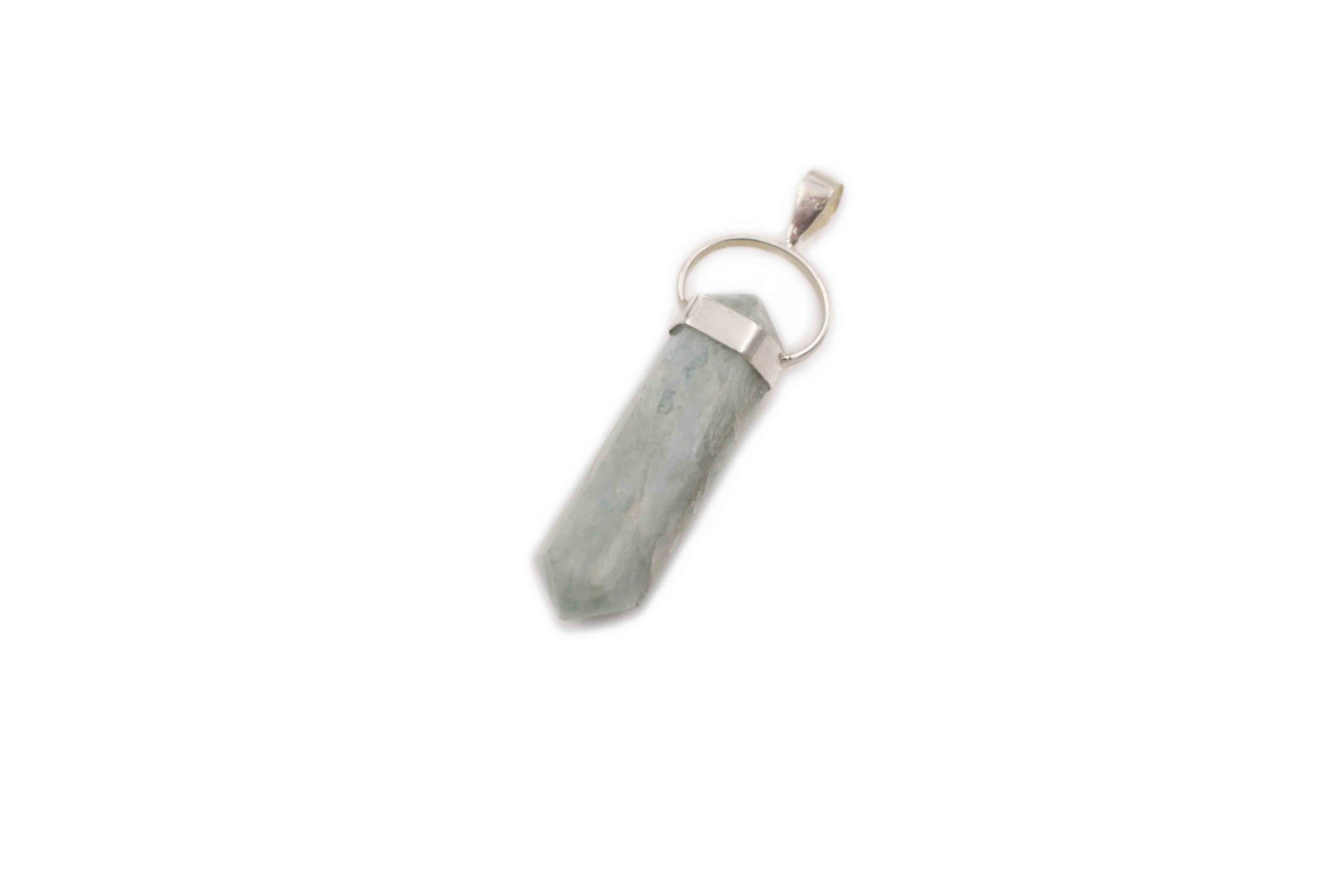 Aquamarine "Twin/Double Point" Pendant Sterling Silver - Crystal Dreams