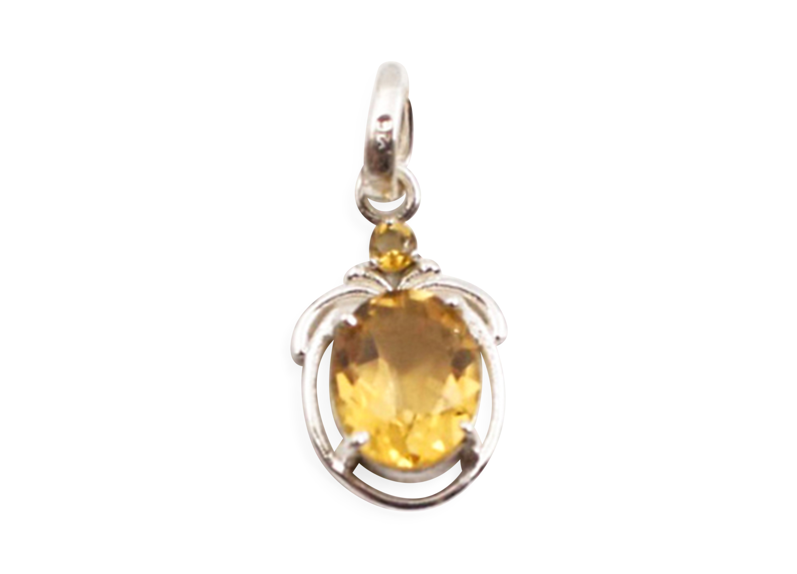 Class Citrine Sterling Silver Pendant - Crystal Dreams
