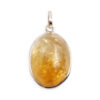 Citrine Oval Cabochon Sterling Silver Pendant - Crystal Dreams