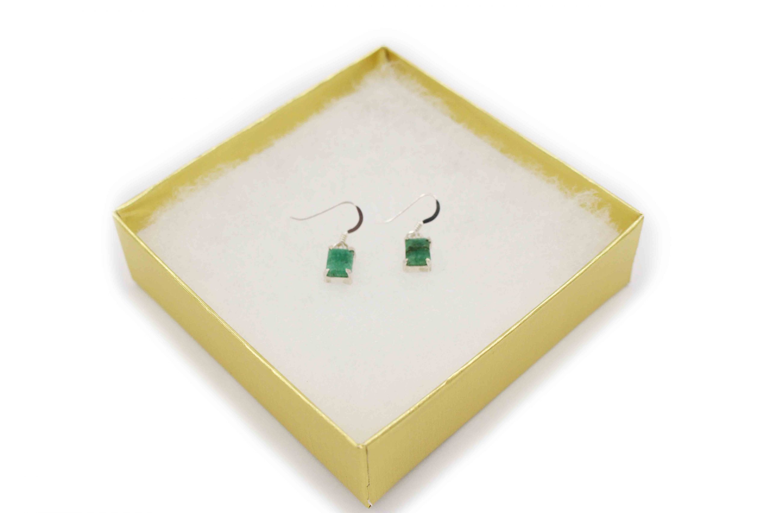 Emerald Sterling earrings Sterling Silver - Crystal Dreams