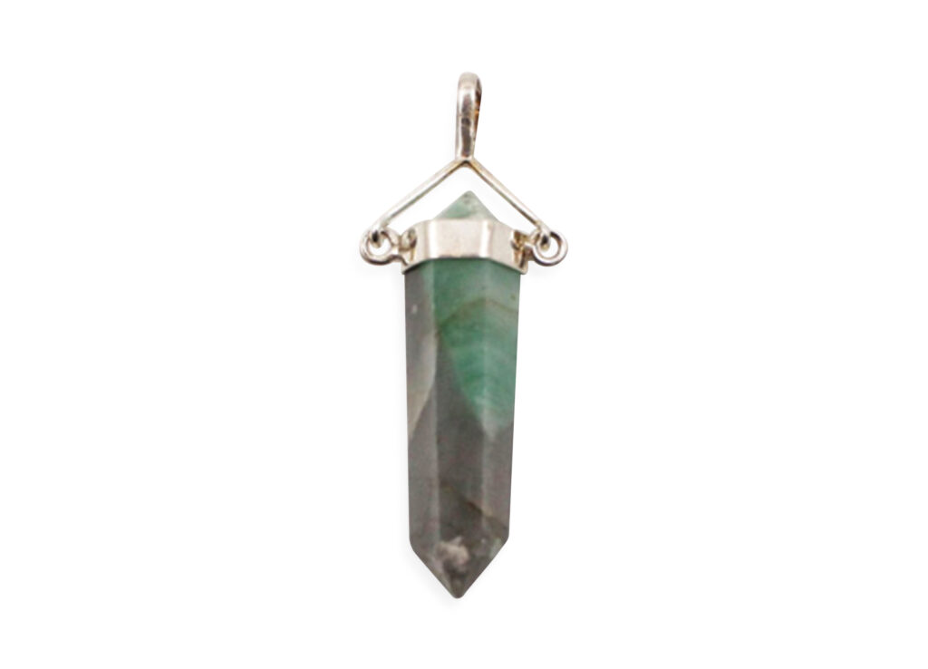 Emerald "Swivel" Pendant Sterling Silver- Crystal Dreams
