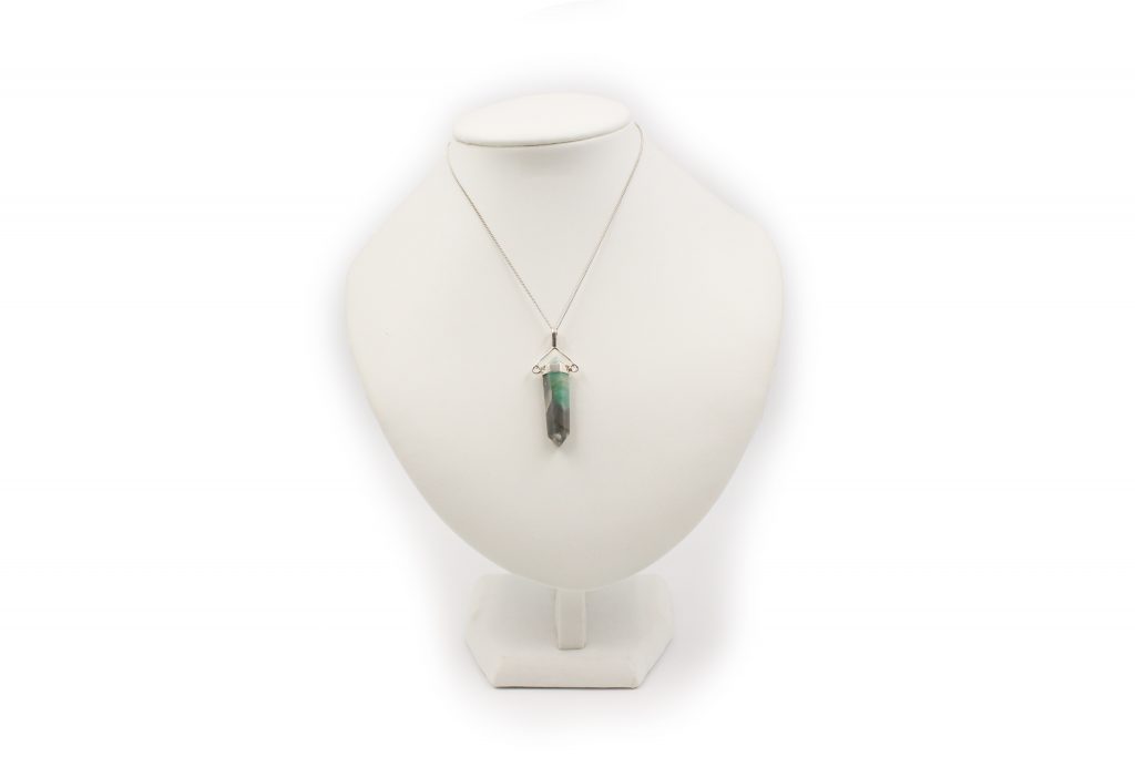 Emerald "Swivel" Pendant Sterling Silver- Crystal Dreams