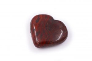 Red Jasper Puffy Heart